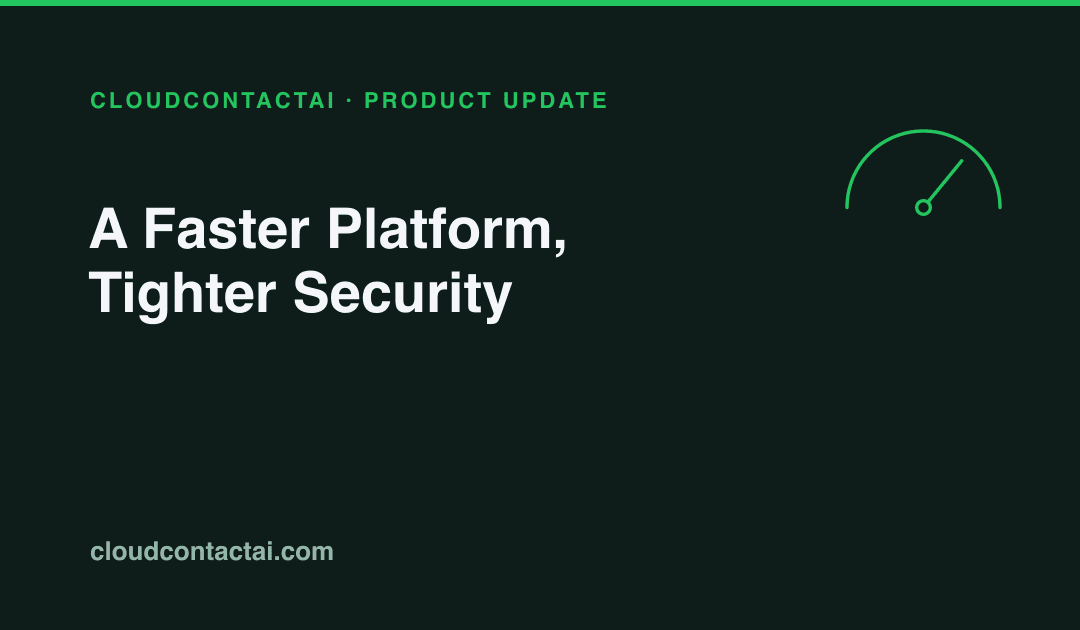 What’s New in CloudContactAI: A Faster Platform, Tighter Security, and Smoother Compliance