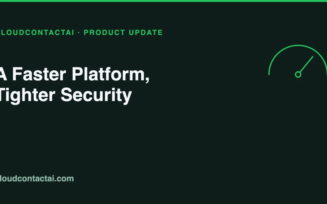 What’s New in CloudContactAI: A Faster Platform, Tighter Security, and Smoother Compliance